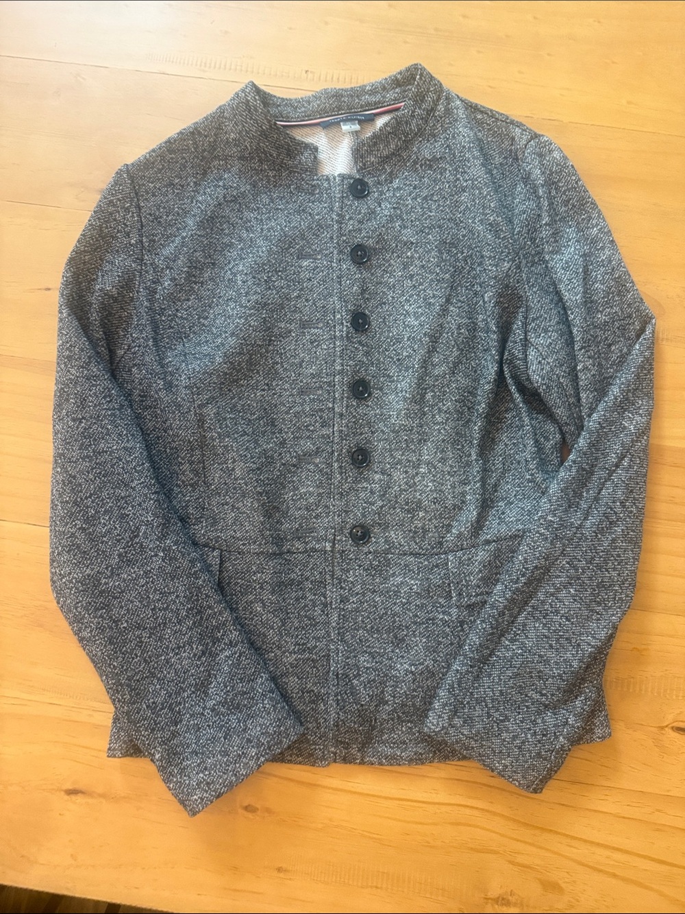 Tommy Hilfiger Gray Textured Button Jacket